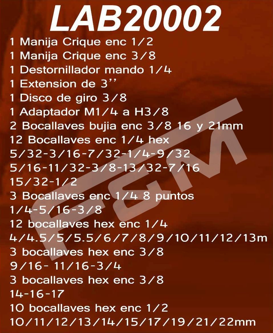 Juego de Bocallaves y Accesorios enc. 1/4" Y 1/2" LABOR 52 Piezas - Imagen 2