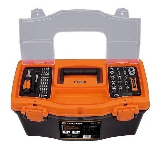 Caja para Herramientas 19" TACTIX con Juego de accesorios de 1/4" 40 Piezas