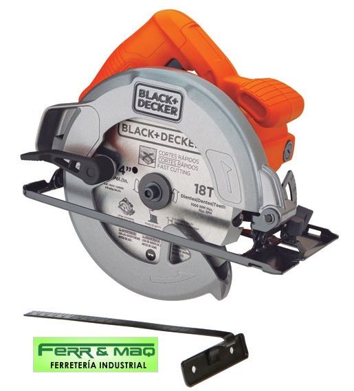 Sierra Circular Black + Decker de 7.1/4" - 1400 W con 2 Discos y Maletín - Imagen 3