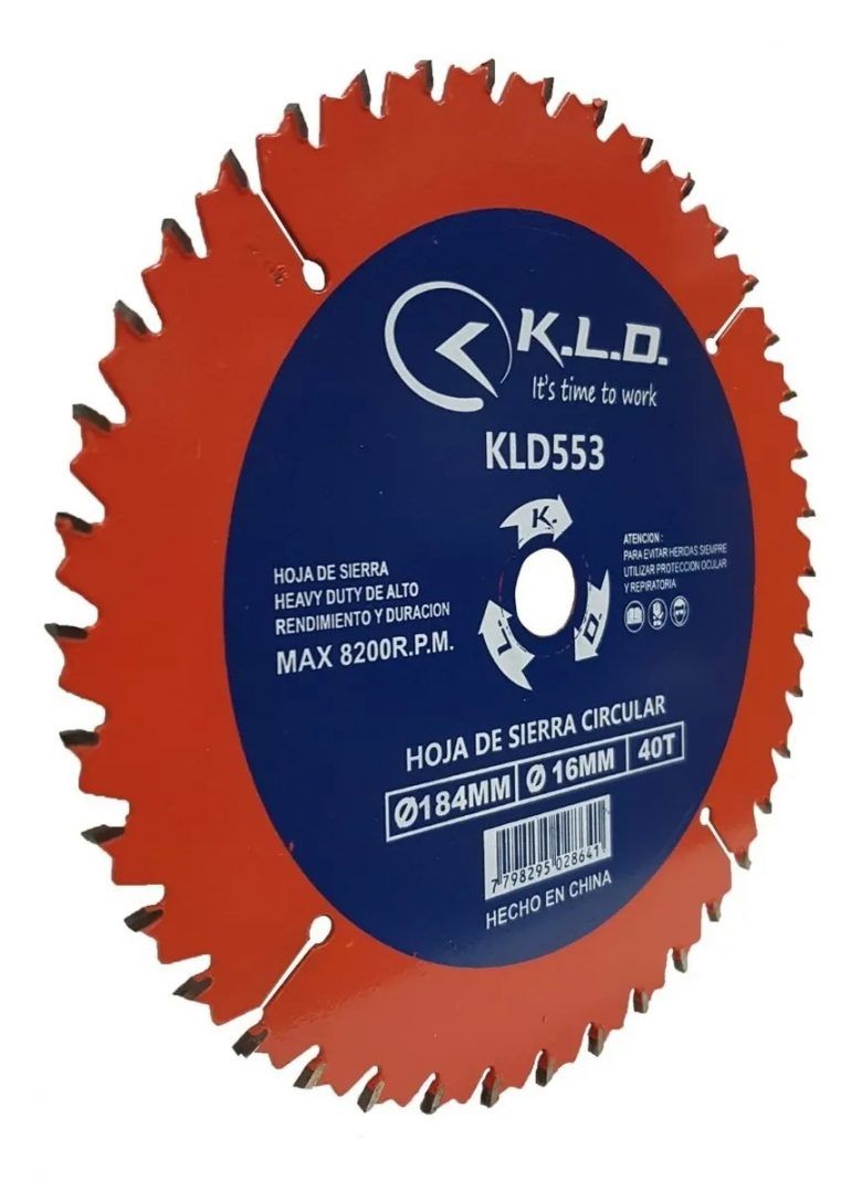 Hoja Disco de Sierra KLD Madera 184 mm 40 Dientes - Imagen 3