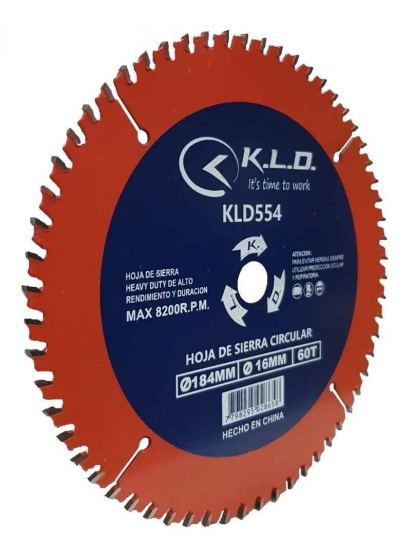 Hoja Disco de Sierra KLD Heavy Duty Madera 184mm 60 Dientes - Imagen 3
