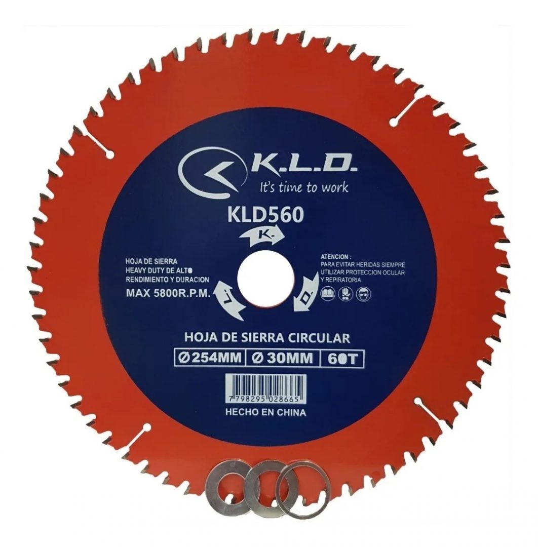 Disco Hoja KLD p/Sierra De Banco Ingletadora 254mm 60 Dientes