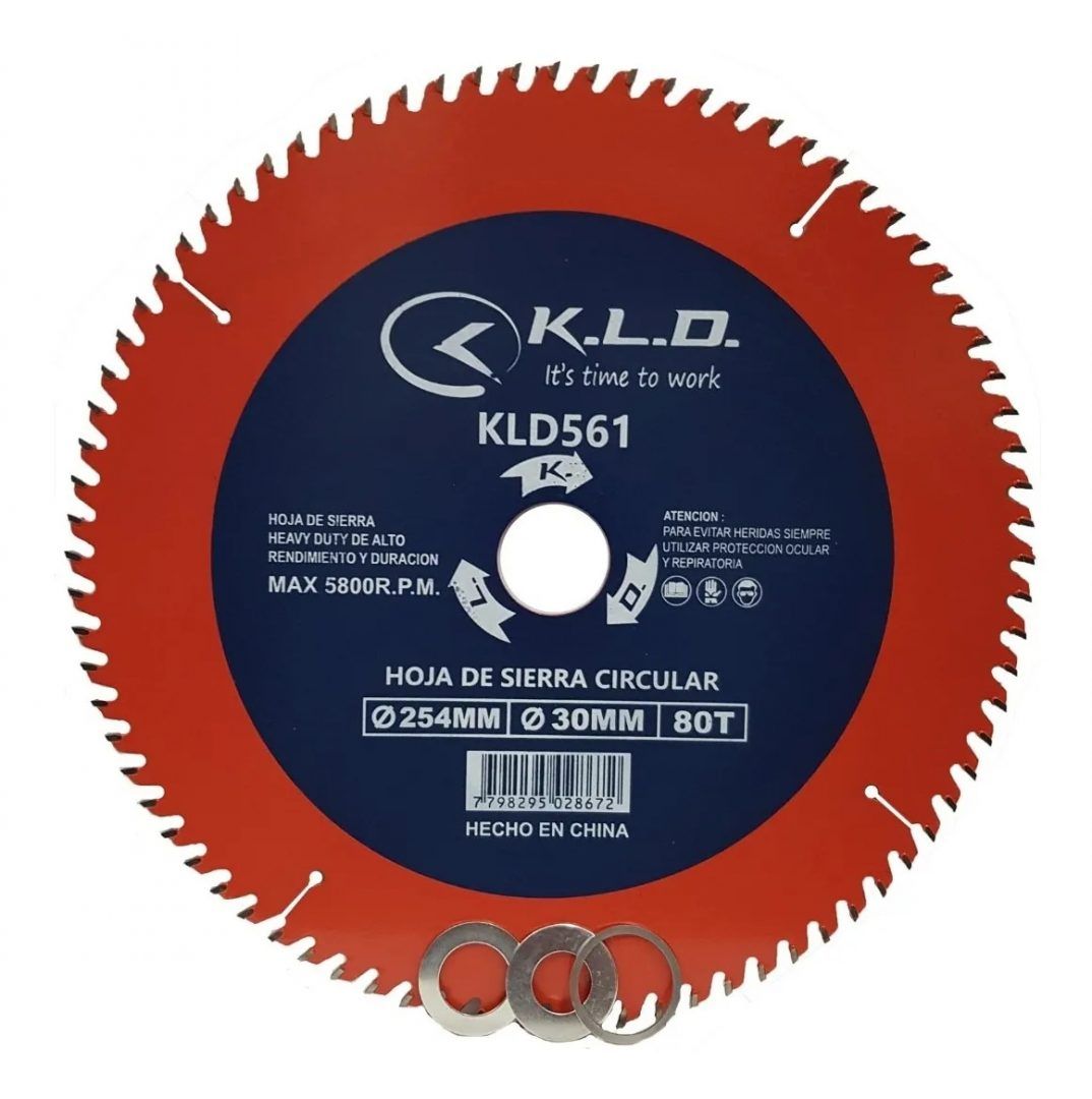 Disco Hoja KLD p/Sierra De Banco Ingletadora 254mm 80 Dientes