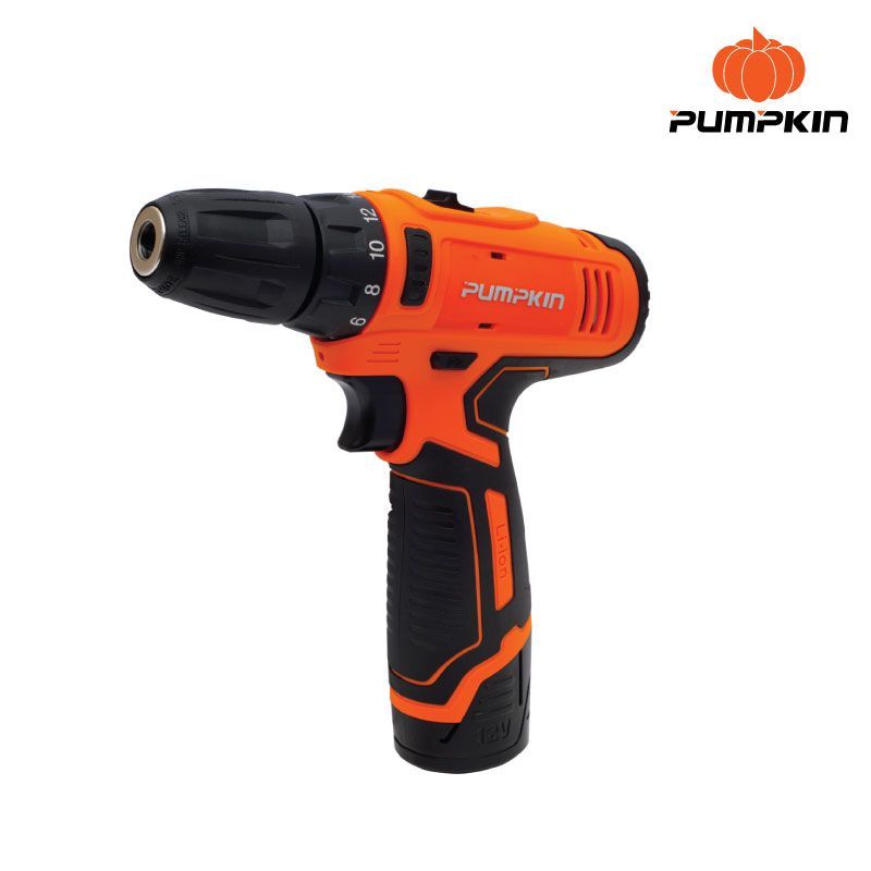 Taladro Atornillador PUMPKIN 12 V Velocidad Variable con Maleta