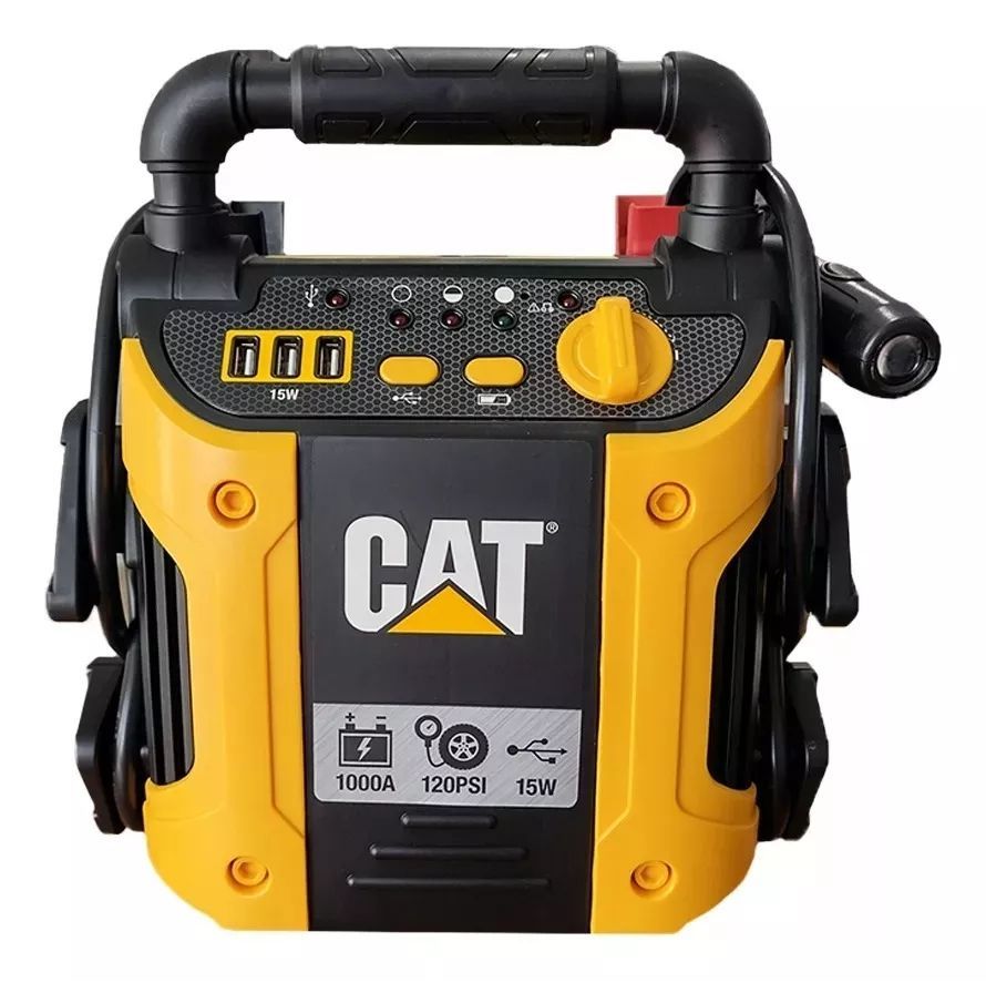 Arrancador de batería con compresor CAT 1000A 120psi 3 USB y linterna