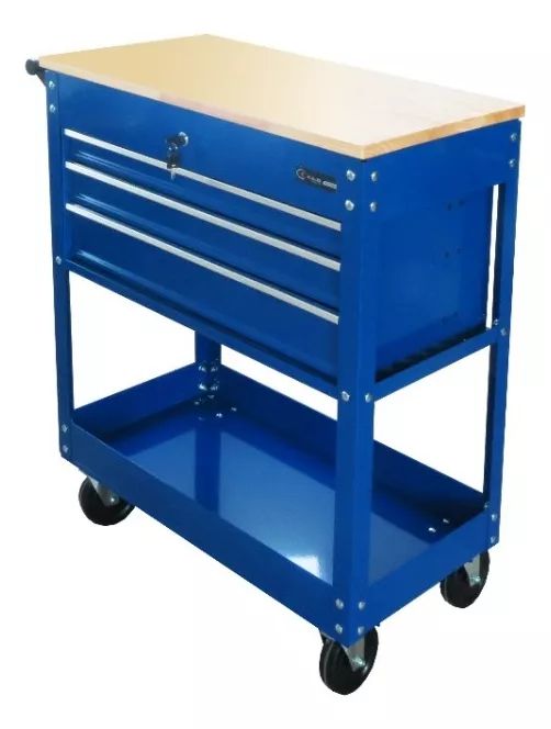 Carro Gabinete Rodante Porta Herramientas 3 Cajones KLD - Imagen 2