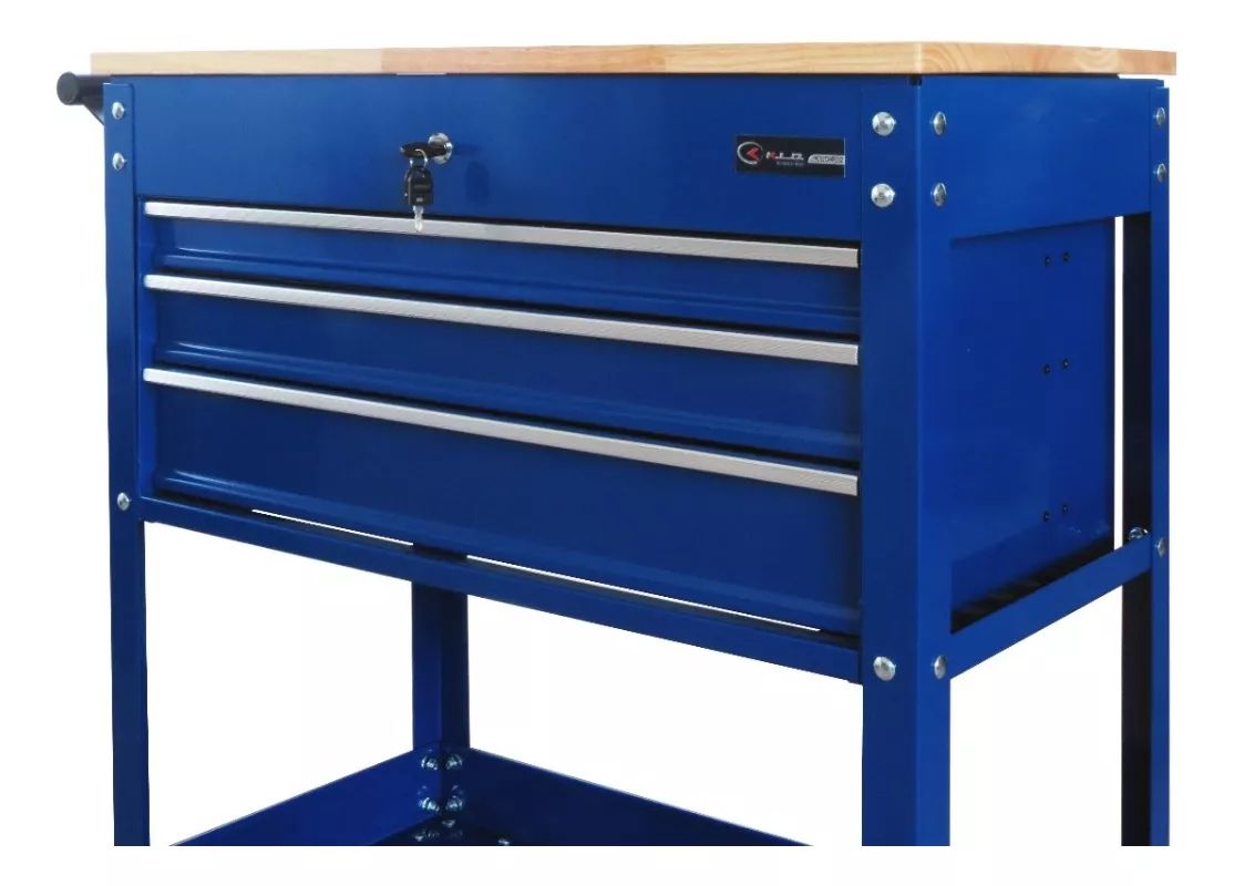 Carro Gabinete Rodante Porta Herramientas 3 Cajones KLD - Imagen 3