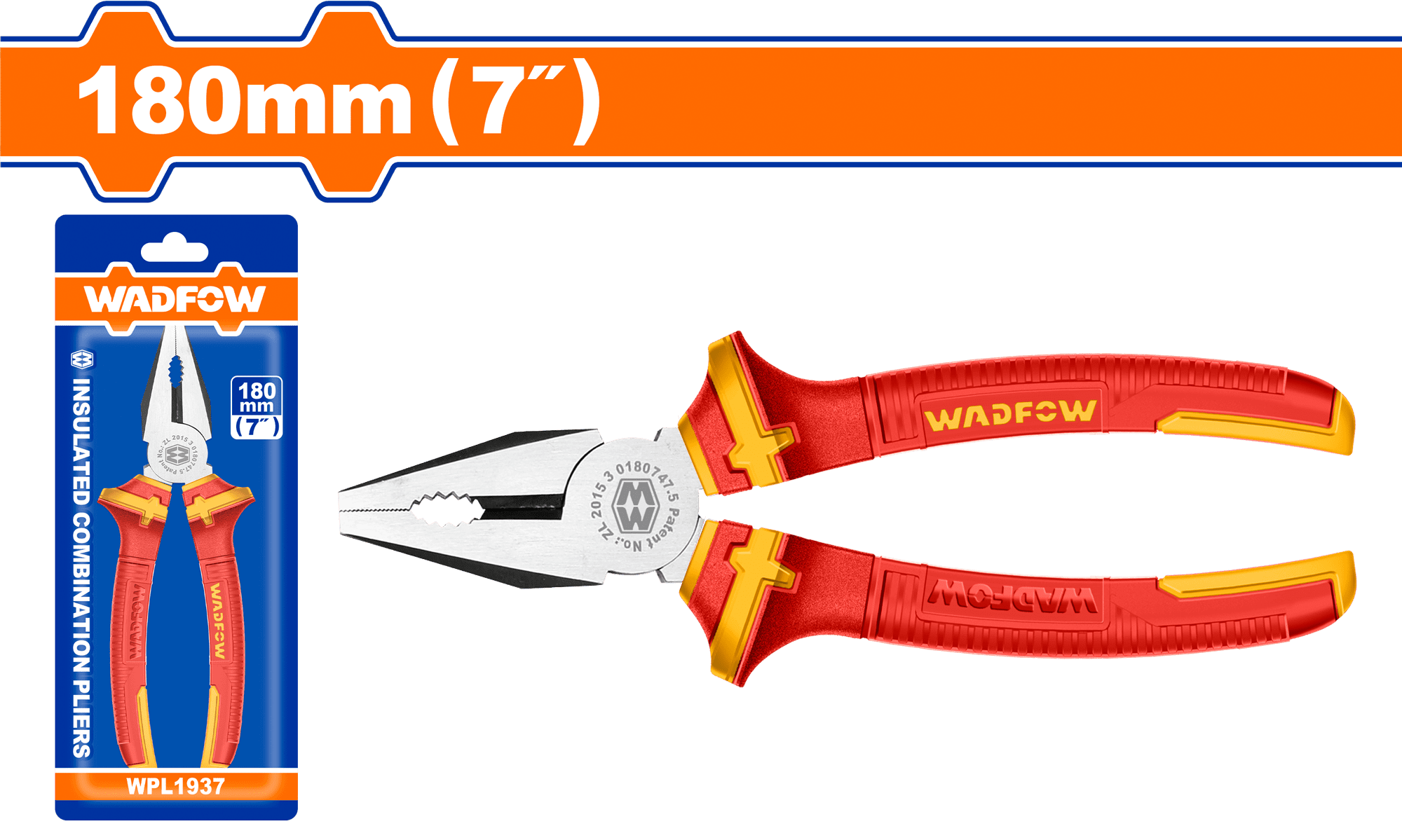 Pinza Universal 7" Aislada 1000 V WADFOW - Imagen 2