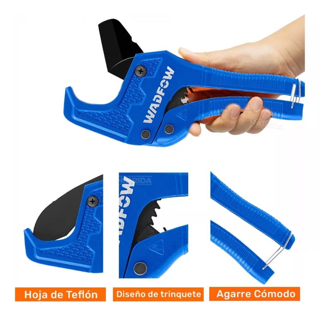 Tijera Corta Caño PVC PP PU PE Tuberías WADFOW - Imagen 2