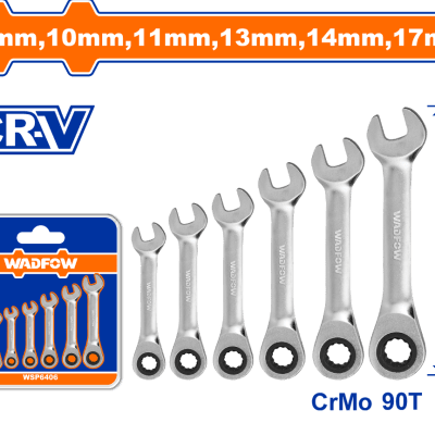 Set Llaves Combinadas Con Crique WADFOW 6 Piezas