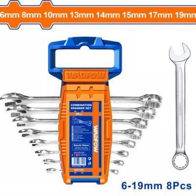 Juego de Llaves Combinada WADFOW 6 a 19 mm - Set x 8 Pzs
