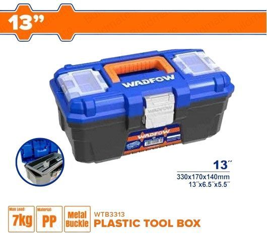 Caja para Herramientas Plástica WADFOW 13" Broche Metálico - Imagen 2
