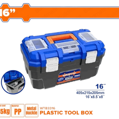 Caja para Herramientas Plástica WADFOW 16" Broche Metálico
