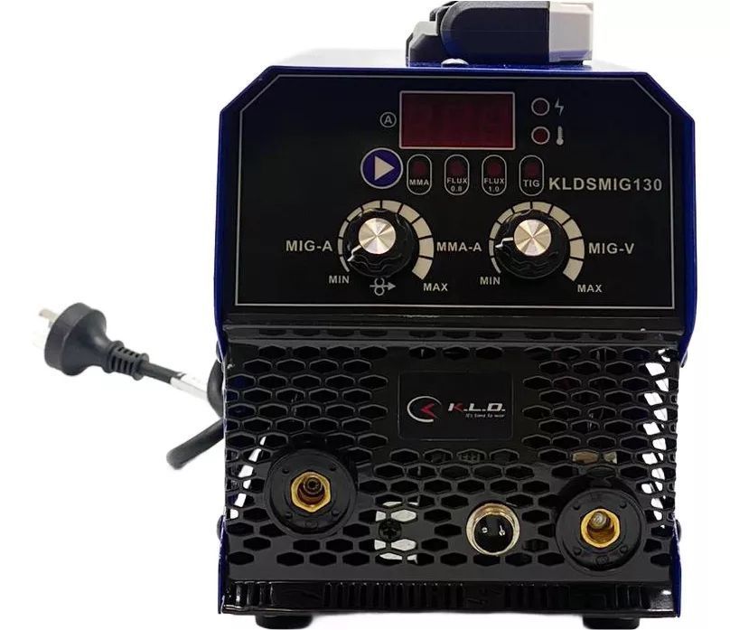 Soldadora Inverter Mig Tig Mma KLD 130 A p/Alambre Flux y Electrodo - Imagen 2