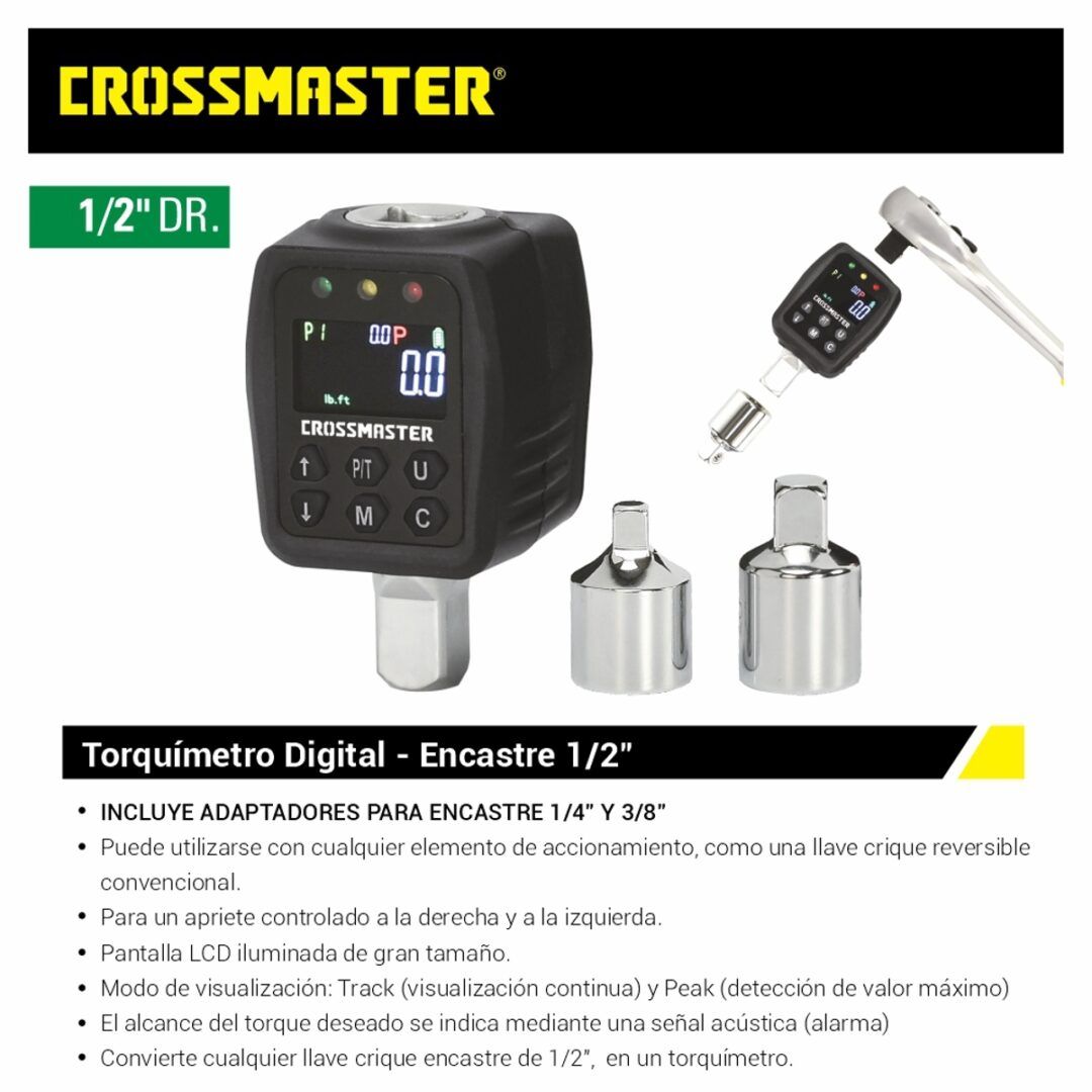 Torquímetro Digital encastre 1/2" CROSSMASTER - Imagen 2