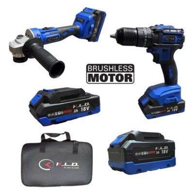 Combo Amoladora + Taladro Brushless KLD + 2 Baterías 18 V
