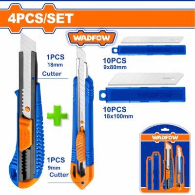 Juego Cutters WADFOW Trincheta 18mm y 9mm + Hojas de repuesto