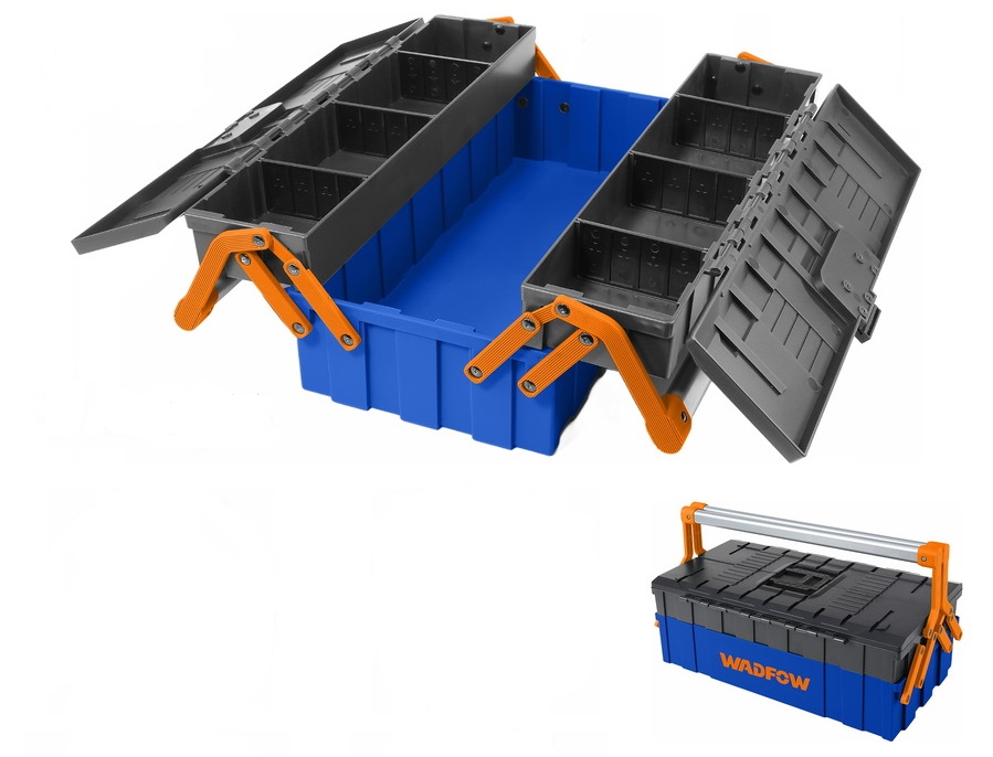 Caja para Herramientas Plástica WADFOW 3 Bandejas Asa de Acero - Imagen 2