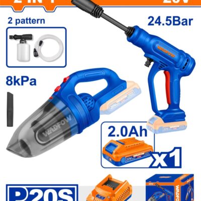Aspiradora de Mano Inalámbrica + Hidrolavadora WADFOW 20V