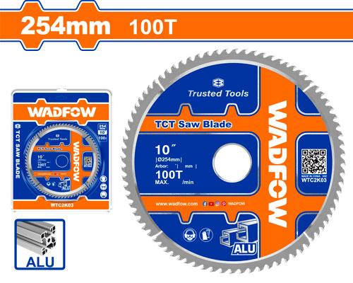 Disco de Sierra TCT WADFOW para Aluminio 10" (254 mm)