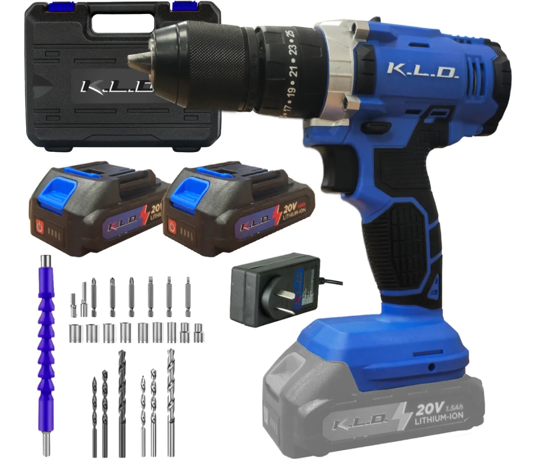 Taladro Atornillador Percutor KLD 20 V + Accesorios
