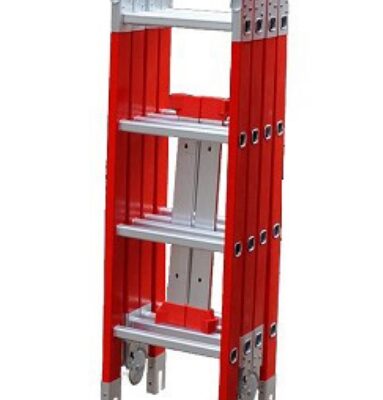 Escalera Dieléctrica 4 x 4 Fibra de Vidrio y Aluminio KLD