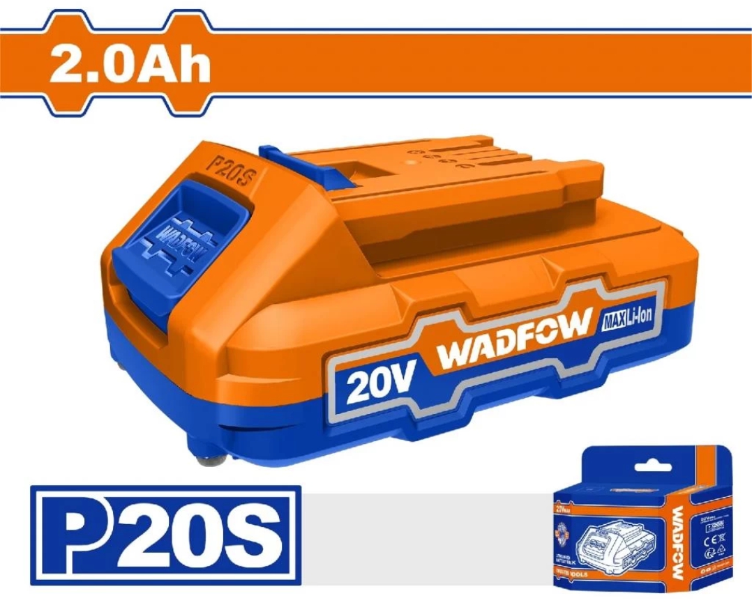 Batería de Litio WADFOW 20 V 2.0Ah con Indicador de Carga