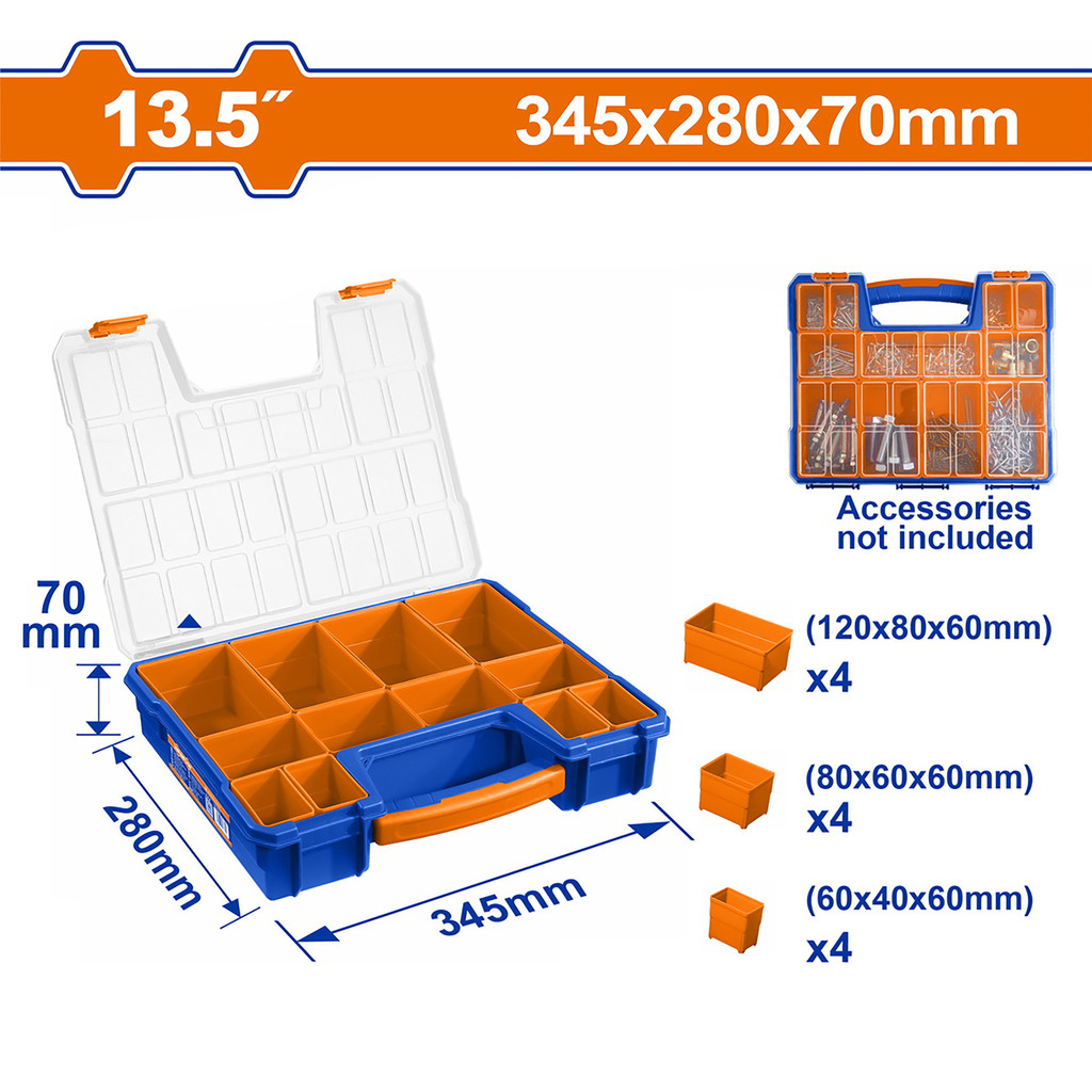 Organizador Plástico WADFOW 13.5" 12 Compartimientos Removible