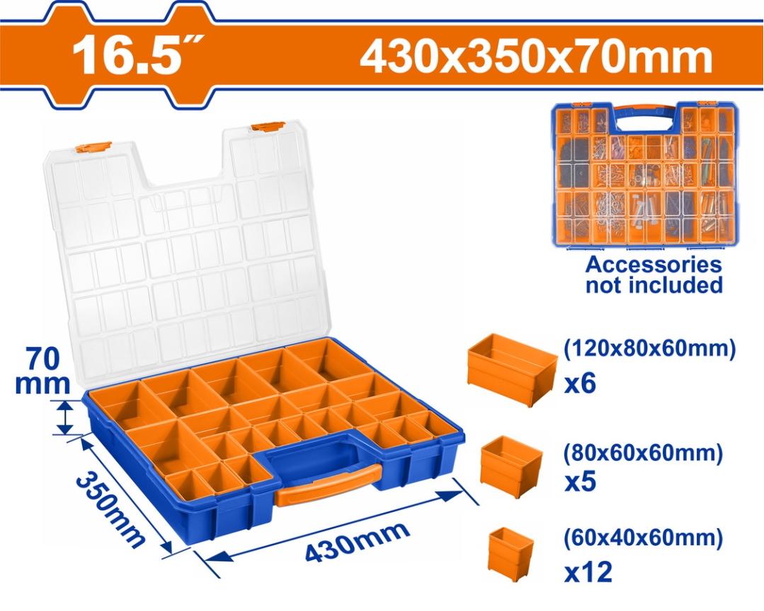 Organizador Plástico WADFOW 16.5" 23 Compartimientos