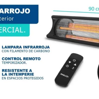 Calefactor Infrarrojo De Pared PHILCO 2000 W