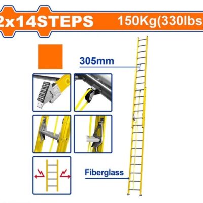 Escalera Extensible de Fibra de Vidrio 2×14 WADFOW